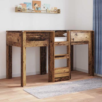 vidaXL Stapeld bed voor kids Oudhout 75 x 190 cm Bewerkt, Huis en Inrichting, Slaapkamer | Bedden, Verzenden, Nieuw