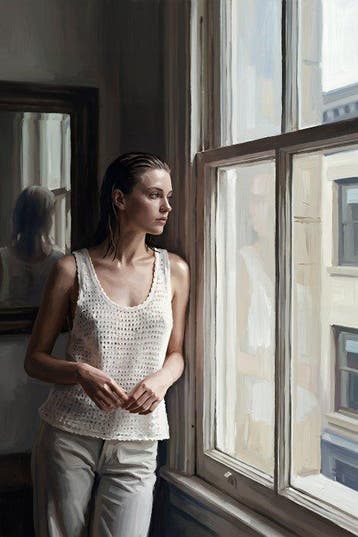 Le Yack - Wet Hair, Morning Light - œuvre unique