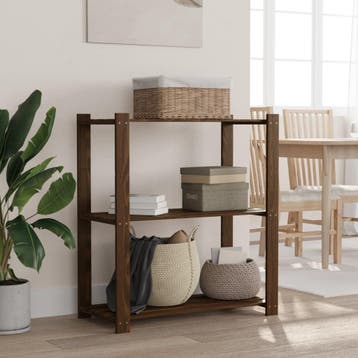 vidaXL Opbergrek 3-laags 80x38x90 cm massief grenenhout, Verzenden