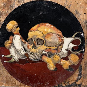 Mozaïek - Memento Mori in marmi policromi e madreperla –