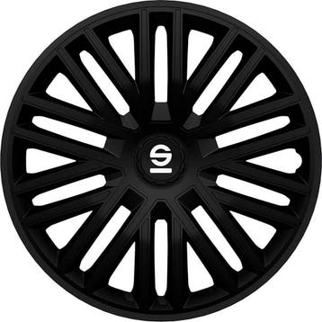 Sparco Wieldoppen Bergamo - 15-inch - Zwart - Set van 4, Verzenden