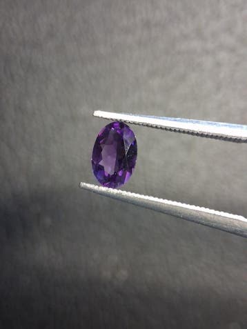 Deep Purple Amethyst Oval Faceted 0.369 ct – Natural Amethys, Verzenden, Nieuw