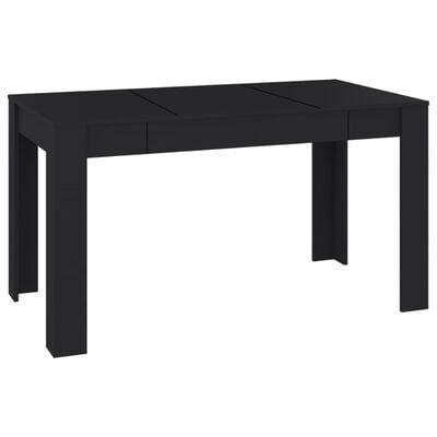 Eettafel 140cm Zwart - Tweede kansje, OP = OP, Huis en Inrichting, Tafels | Eettafels, 50 tot 100 cm, 100 tot 150 cm, Gebruikt