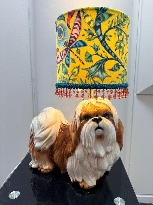 Tafellamp - Messing - Shih Tzu tafellamp, Antiek en Kunst, Curiosa en Brocante