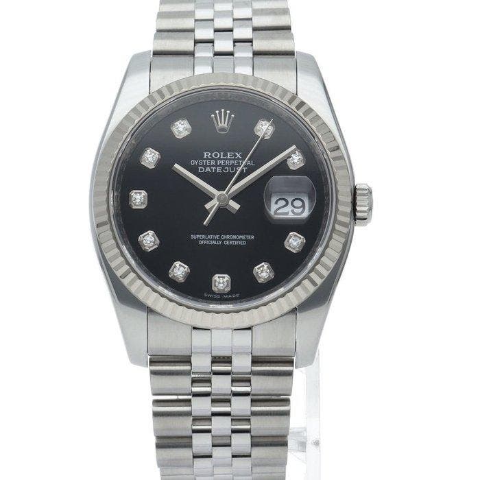 Rolex - Datejust 36 Mens Watch Jubilee 10P Diamond -, Handtassen en Accessoires, Horloges | Heren