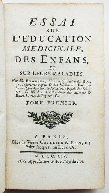 Ballexserd - Éducation Médicinale des Enfans - 1754