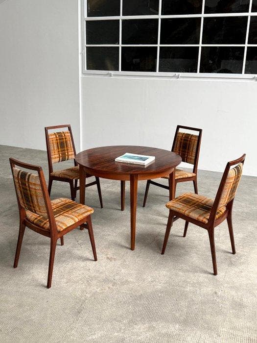 Table à manger - Bois - Table à manger et 4 chaises, Antiquités & Art, Art | Objets design