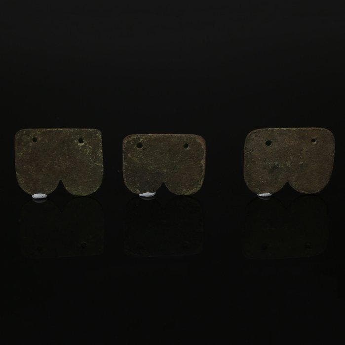 Oud-Romeins Brons Lorica squamata (3 stuks), Ex MUSEUM, Verzamelen, Mineralen en Fossielen