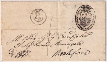 Italiaanse oude staten - Pauselijke Staat 1852 - 24 januari, Gestempeld