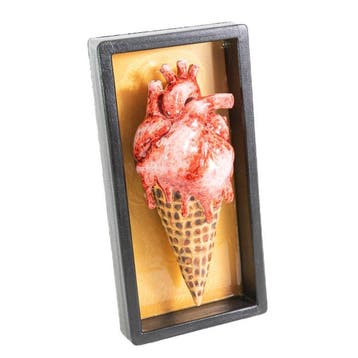 Eureka S.G. - sculptuur, Cuore metamorfico - 22 cm - Hout,, Antiquités & Art