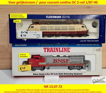 Matériel 2-rail courant continu DC locomotives, wagons rails, Hobby en Vrije tijd, Modeltreinen | H0, Ophalen of Verzenden, Nieuw