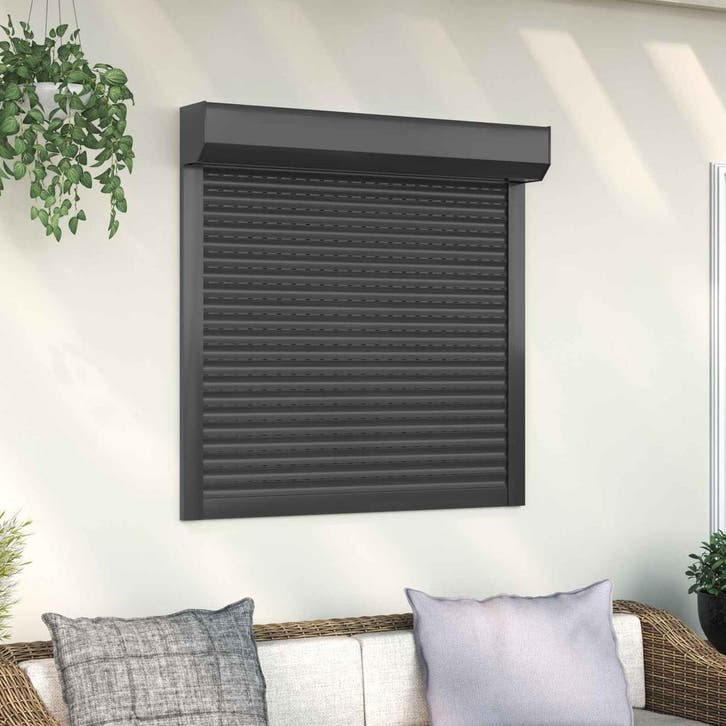 vidaXL Rolluik Antraciet 100 x 100 cm Aluminium en, Bricolage & Construction, Châssis & Portes coulissantes, Envoi