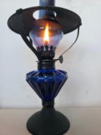 Lampe à pétrole - Métal, Verre - lampe à huile, Antiquités & Art, Curiosités & Brocante