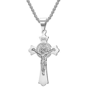 Fako Bijoux - Cubaans Kruis Jesus Voor Mannen - HD Ketting, Verzenden, Nieuw