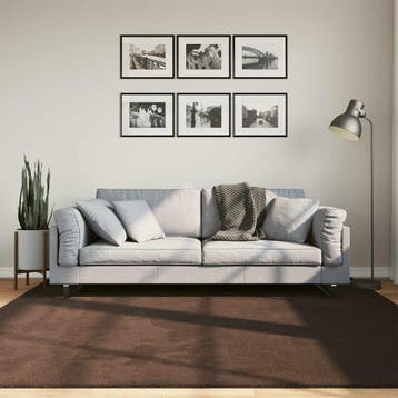 vidaXL Middelpolig zacht en wasbaar tapijt HUARTE Bruin 200, Verzenden