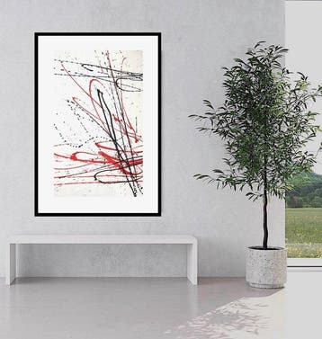 Dam Domido - Projections - 150 x 90 cm - White background, Antiek en Kunst