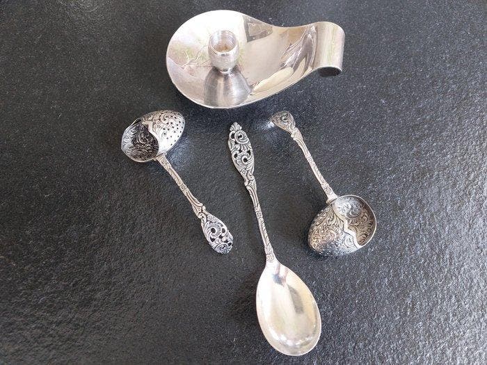 GERO - George Nilsson - Theezeef (4) - Verzilverd - 2, Antiek en Kunst, Antiek | Meubels | Tafels