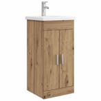vidaXL Badkamer Vanity met Wastafel Artisanaal eiken 42 x 40, Maison & Meubles, Tables | Coiffeuses, Verzenden