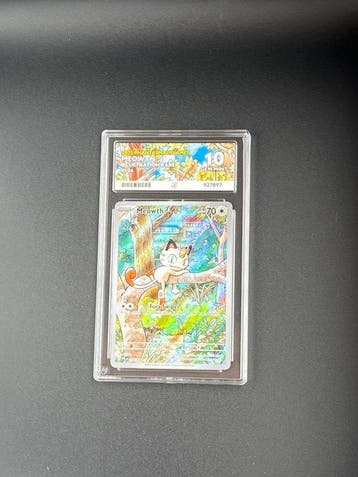 Pokémon - 1 Graded card - Meowth 106 Full art - ACE 10, Nieuw