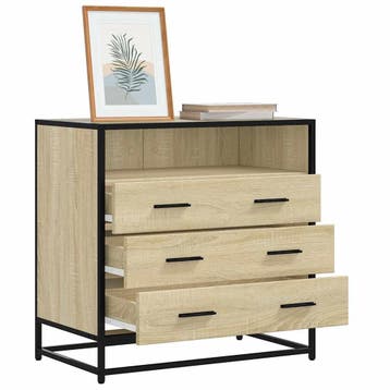vidaXL Ladekast 70x41x70 cm bewerkt hout sonoma eikenkleurig, Verzenden