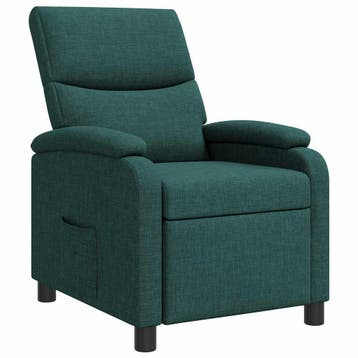 vidaXL Recliner Donkergroen Stof, Huis en Inrichting, Verzenden, Nieuw