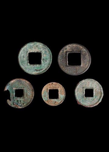 Chinois ancien Bronze Cash Coin Collection (5) (Sans prix de