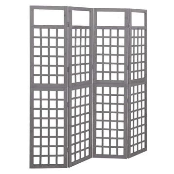 vidaXL Kamerscherm/trellis met 4 panelen161x180 cm vurenhout, Verzenden