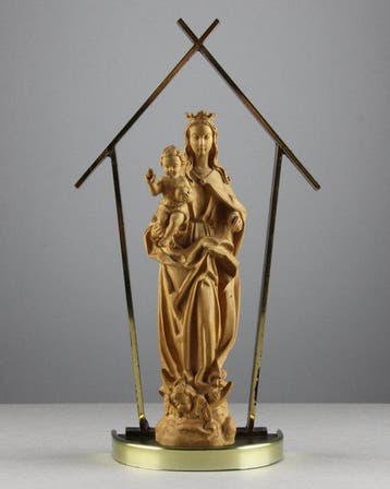 Val Gardena - sculptuur, Madonna and Child with angel - 24