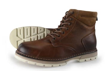 Nelson Veterboots in maat 42 Cognac, Kleding | Heren, Schoenen, Overige kleuren, Verzenden, Boots, Zo goed als nieuw