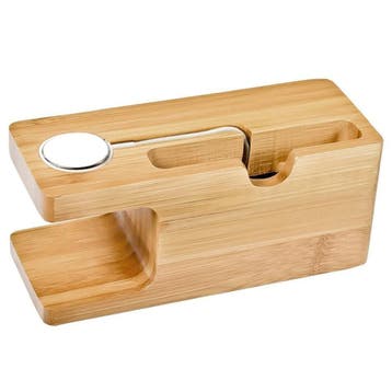 DrPhone BMB1 2 in 1 Houten Bamboe Oplaadstation –, Verzenden, Nieuw