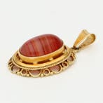 Pendentif - 14 carats Or jaune - Agaat