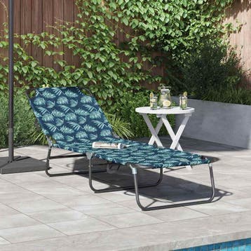 vidaXL Opvouwbare zonnebed Multikleur 188 x 57 x 86,5 cm, Tuin en Terras, Verzenden, Nieuw