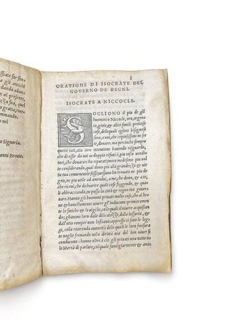 ISOCRATE - ORATIONE del Governo de’ Regni - 1542