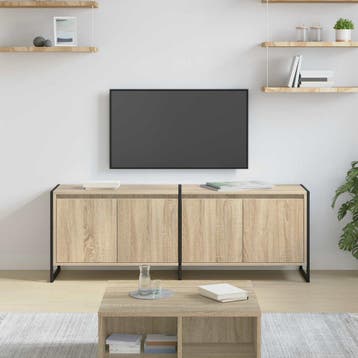 vidaXL TV Kast Sonoma 140 x 36 x 49,5 cm Bewerkt hout, Verzenden, Nieuw
