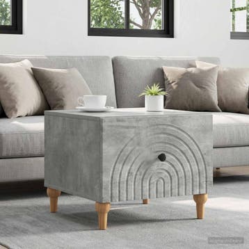 vidaXL Salontafel met lade Betongrijs 49 x 50 x 40 cm, Verzenden, Nieuw