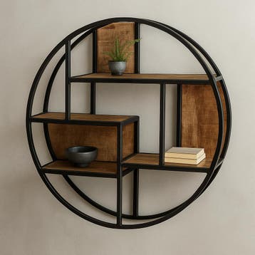 Wandrek Mangohout Bowi Rond 80 cm, Verzenden