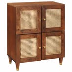 vidaXL Dressoir Bruin 60 x 33,5 x 75 cm Massief Mango Hout, Huis en Inrichting, Kasten | Dressoirs, Verzenden, Nieuw