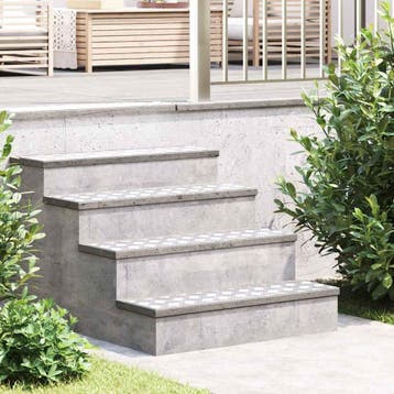 vidaXL Trapmatten 2 st 80 x 20 cm Zilver Aluminium, Doe-het-zelf en Bouw, Verzenden, Nieuw