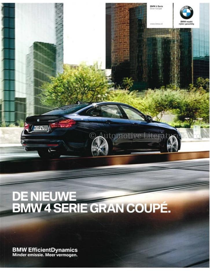 2014 BMW 4 SERIE GRAN COUPÉ BROCHURE NEDERLANDS, Livres, Autos | Brochures & Magazines