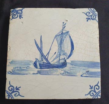 Tegel - 1600-1650 - Delftsblauwe tegels