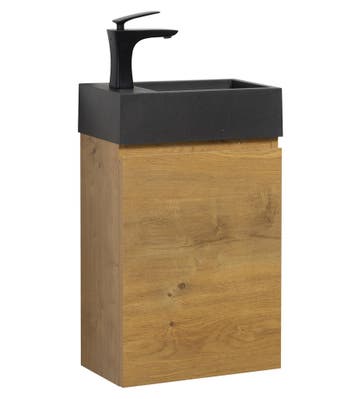 Toiletmeubel Angela 40 x 22 cm Eiken Fonteinmeubel, Doe-het-zelf en Bouw, Verzenden, Nieuw