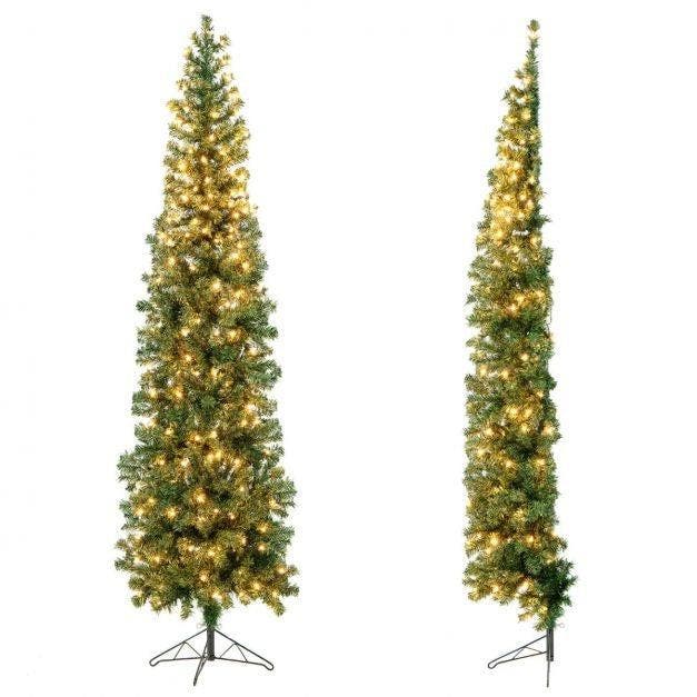 2dekans | Coast Halve Kunstkerstboom met LED Groen – 60 x, Diversen, Kerst, Ophalen of Verzenden