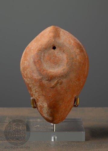 Romeinse keizertijd Terracotta Oude terracotta-olielamp - 12