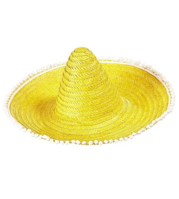 Gele Sombrero 50cm, Hobby en Vrije tijd, Feestartikelen, Verzenden, Nieuw
