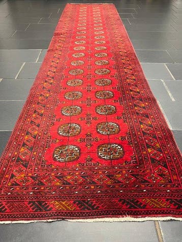 Afghaans Art Deco - Vloerkleed - 390 cm - 85 cm, Maison & Meubles