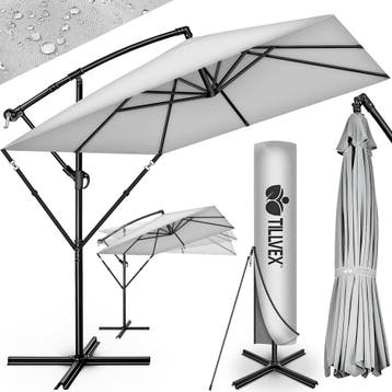 Zweefparasol - Tuinparasol - Parasol 330 cm - Met voet - Met, Verzenden, Nieuw