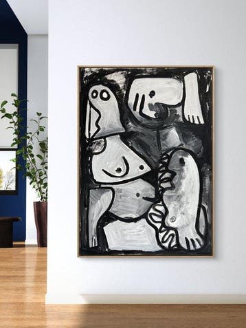 Gundi Falk (1966) - Composition XXL bleue aux formes