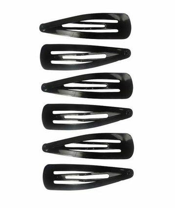 Haarspeld Klikklak 6cm - Basic - Zwart - Set van 6, Nieuw