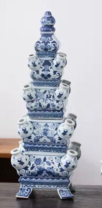 Vase - Porcelaine - Tour pagode de vases de 42 cm, Antiek en Kunst