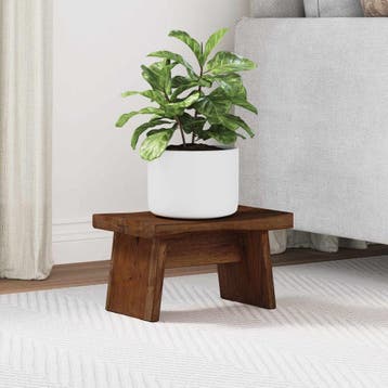 vidaXL Kruk Naturel 29 x 20 x 17 cm Mahonie Hout, Verzenden, Nieuw